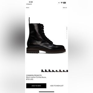 Brand new common projects boots